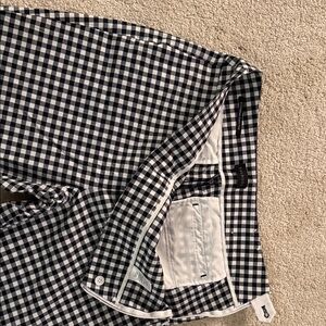 Talbots Black and White Gingham Chatham Ankle Pants